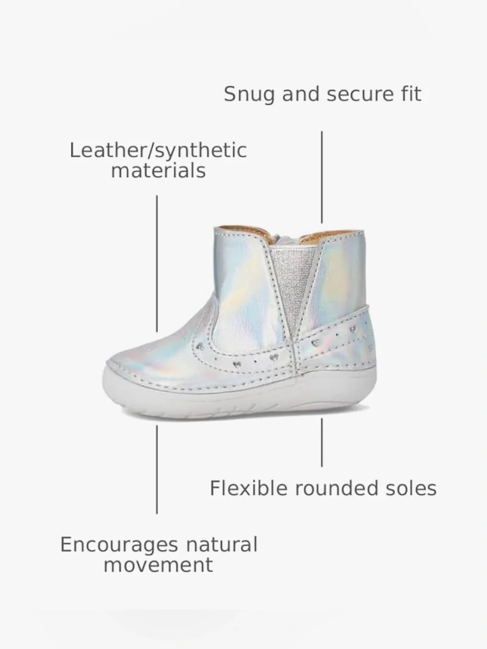 NEW! Stride Rite Soft Motion Gigi Baby Boot Size 3